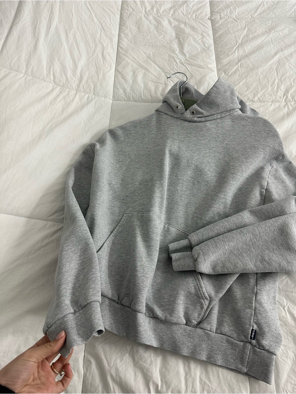 TNA Women’s Crewneck Hoodie in Heather Gray